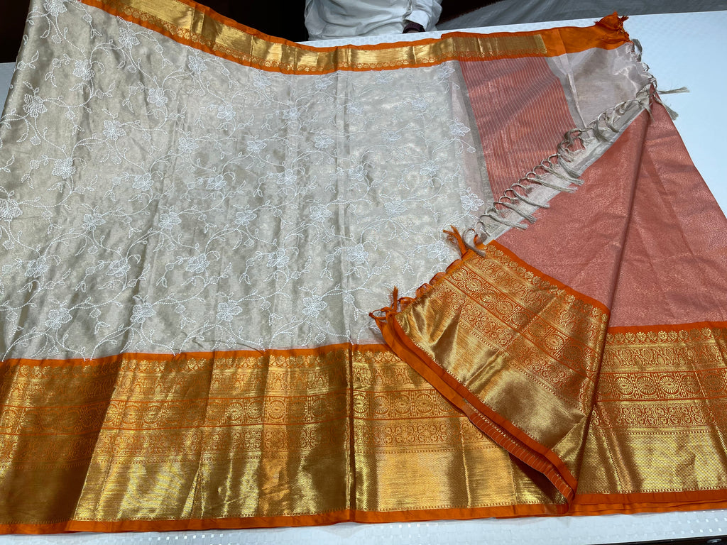 Cross stitch chikankari