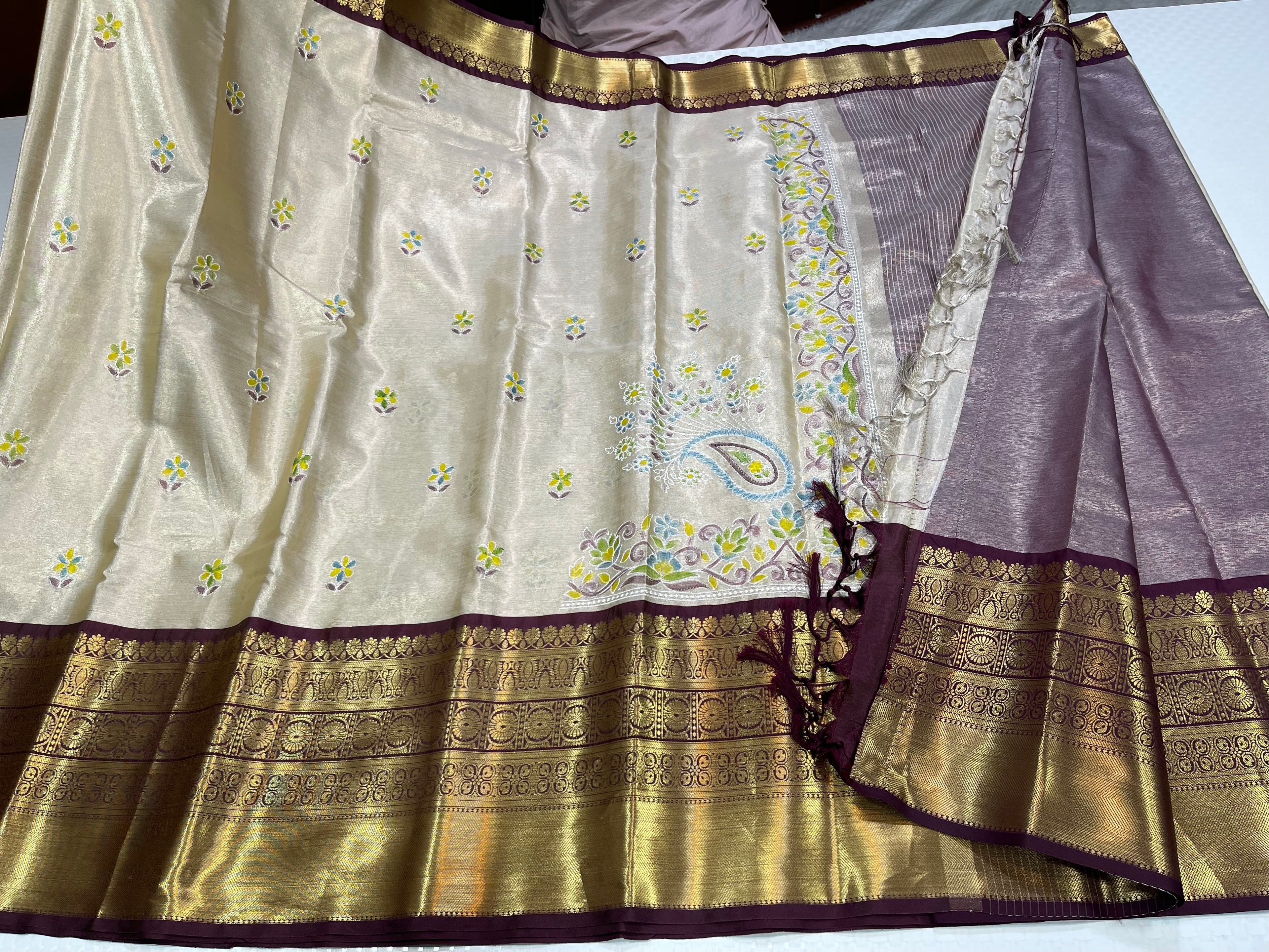 Chikankari hand paint