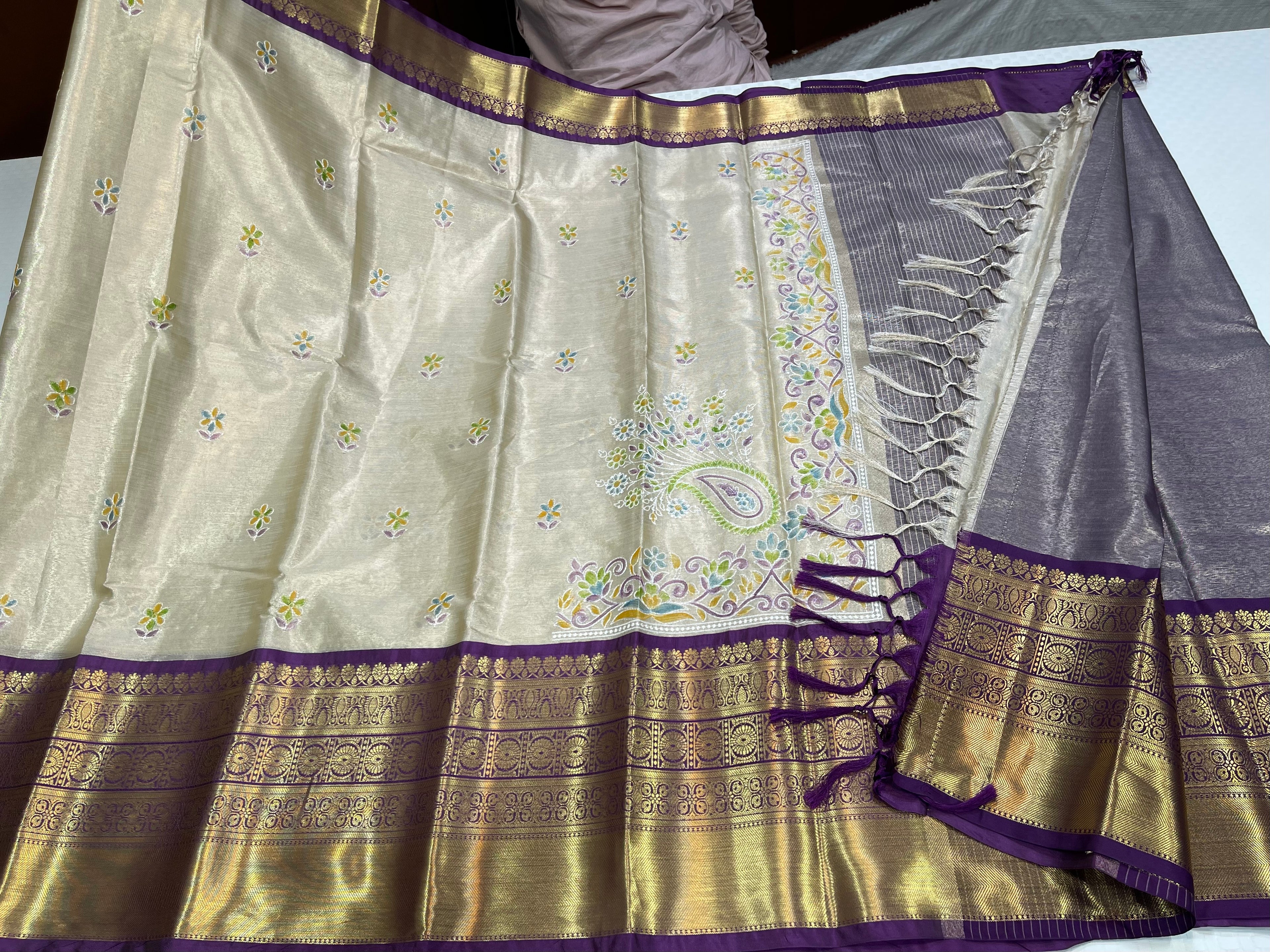 Chikankari hand paint